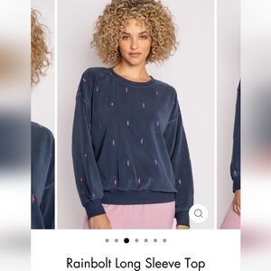 NWT PJ SALVAGE Rainbolt Long Sleeve Top size L large